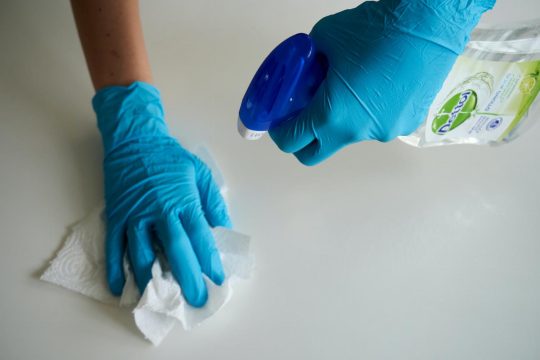 Cleaning with towel 540x360